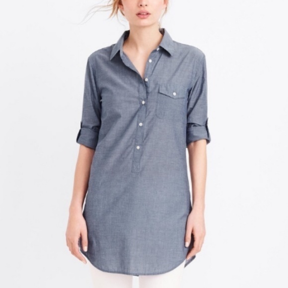 J. Crew Factory Tops - J. Crew Chambray Tunic Top